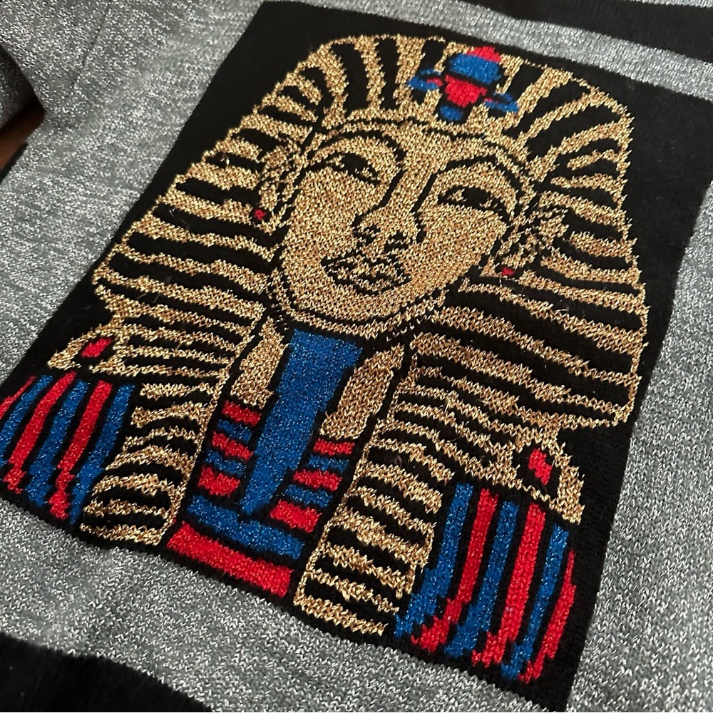 Vintage King Tut metallic 80s sweater I.B. Diffusion Size Medium